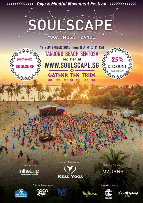 Soulscape Yoga Event Poster with surfset promo