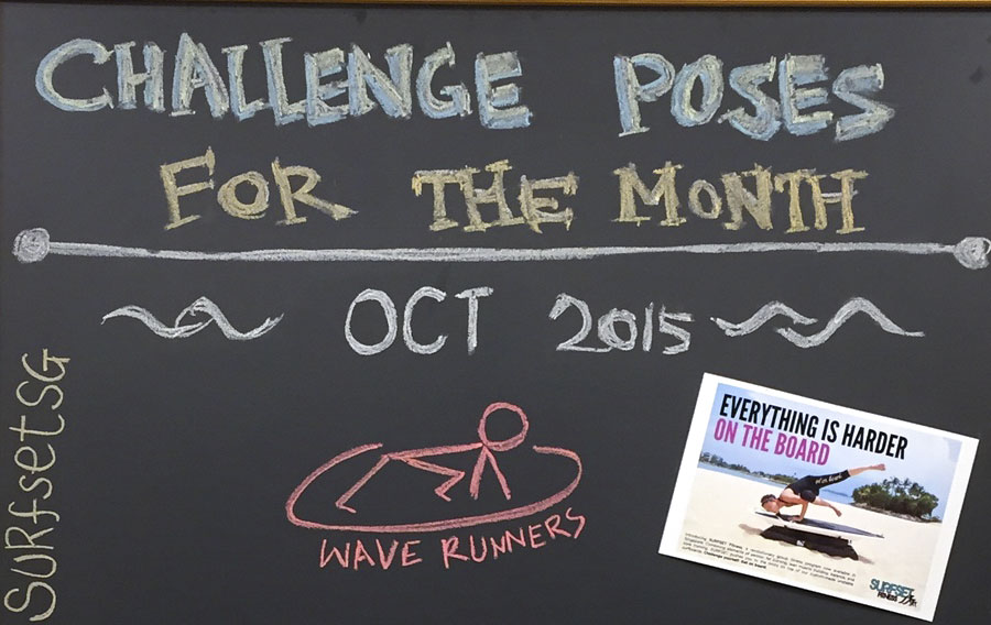Challenge poses October Wave runners side plank reverse plank