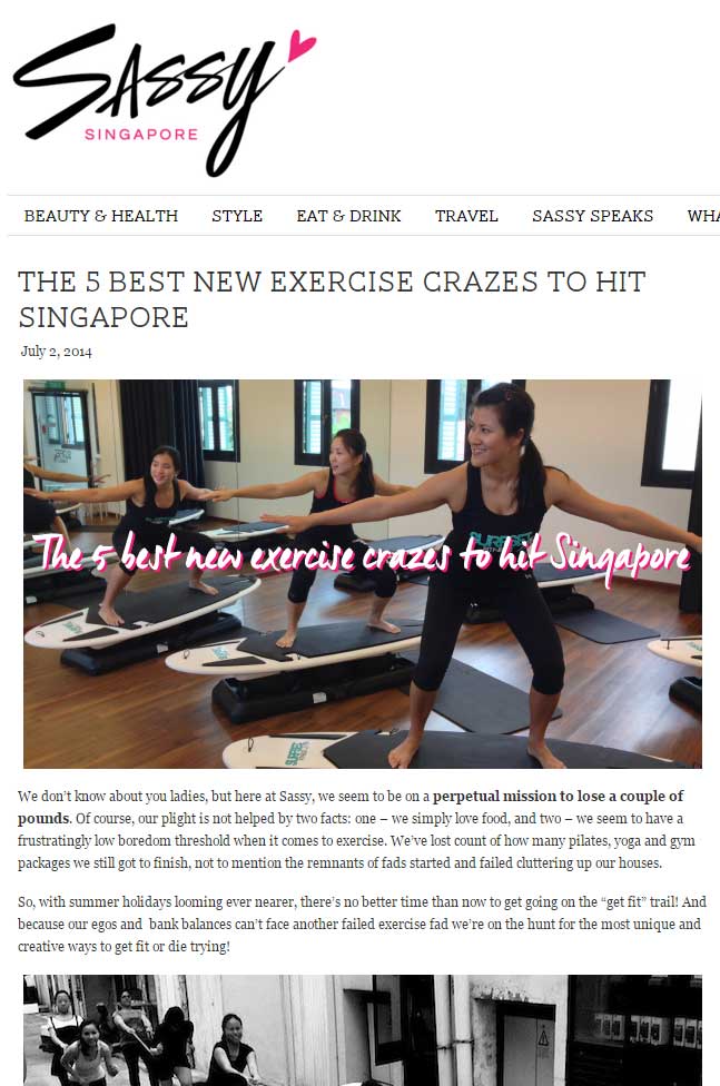 Sassy Singapore Article best exercise crazes pilates yoga gym