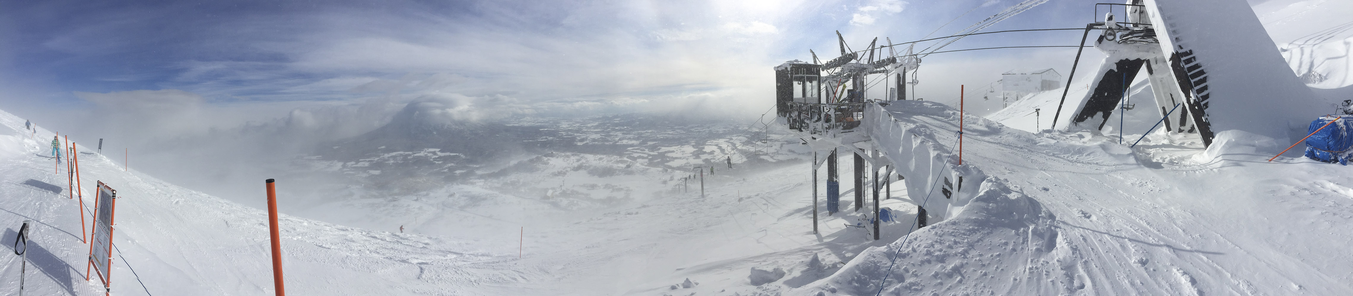 Snowboarding View from Niseko Peak