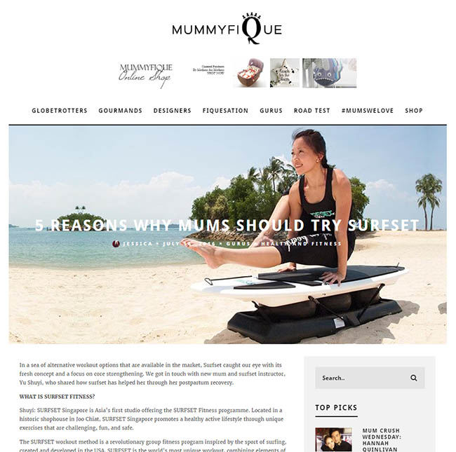 SURFSET on Mummyfique: why mums should try surfset