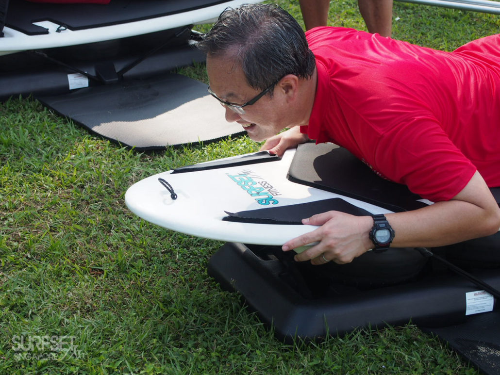 Lim Biow Chuan, Guest-of-honour, on SURFSET board