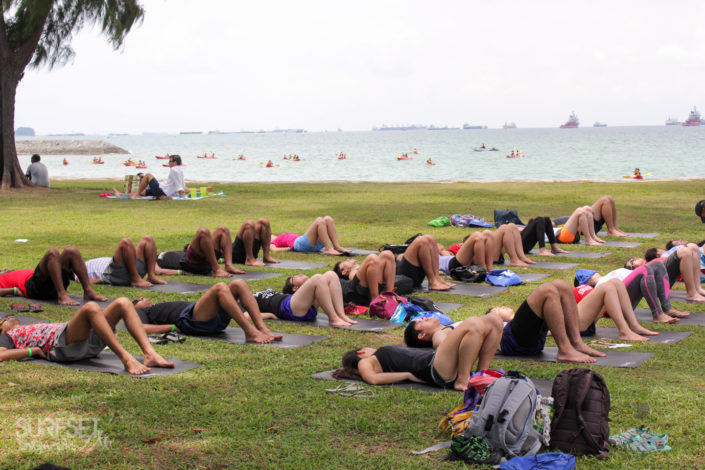 Yoga at East Coast Park Singapore