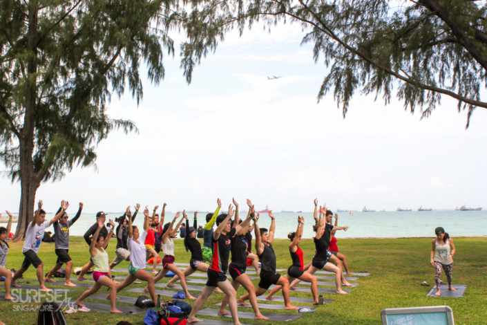 Yoga by the beach