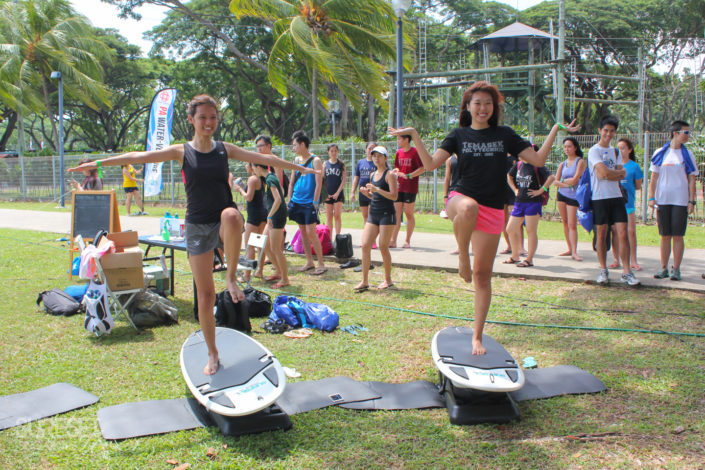 Training balance with SURFSET