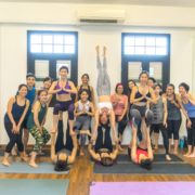 Happy faces! Big smiles after the incredible acro yoga session!